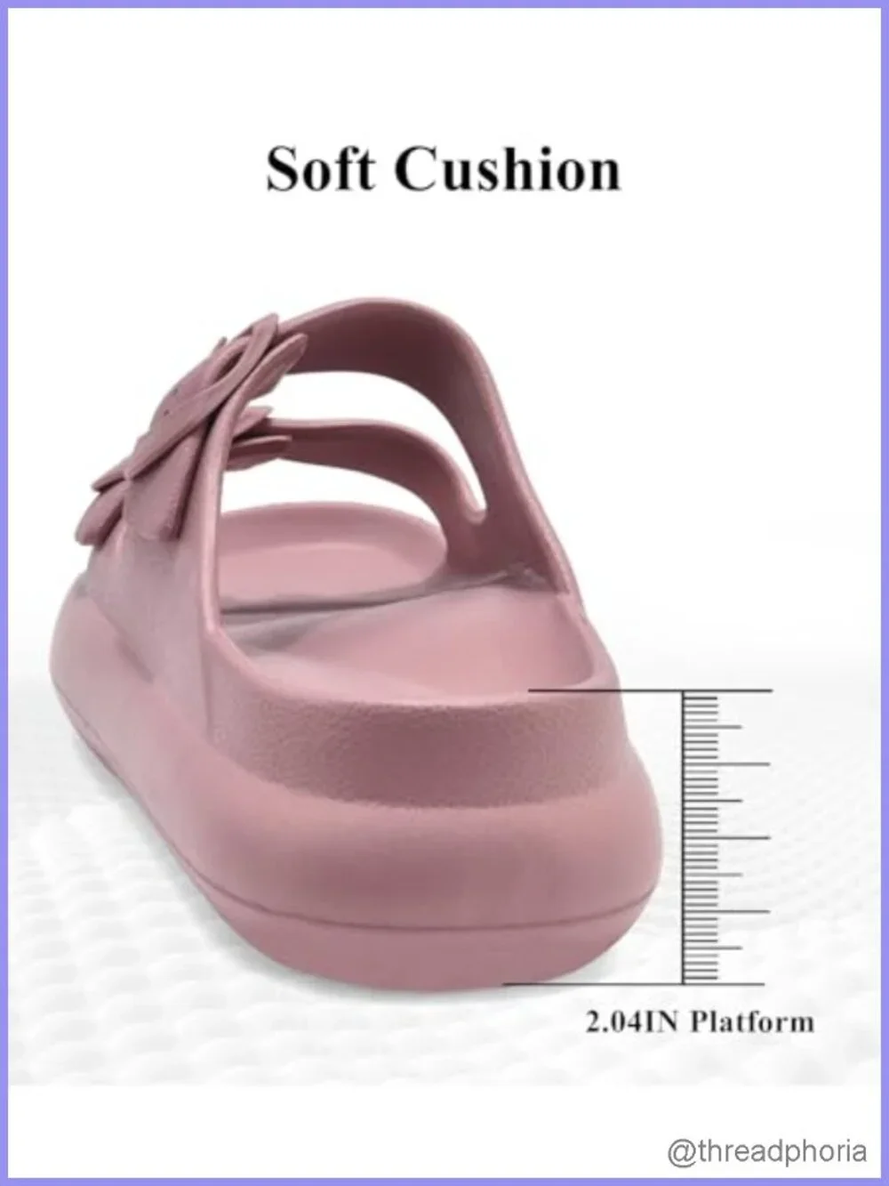 Women's Platform Cloud Slides Arch Support Double Buckle Recovery Sandals